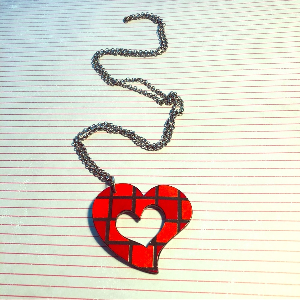 Wooden heart necklace